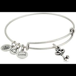 Alex & Ani Silver Key Bangle